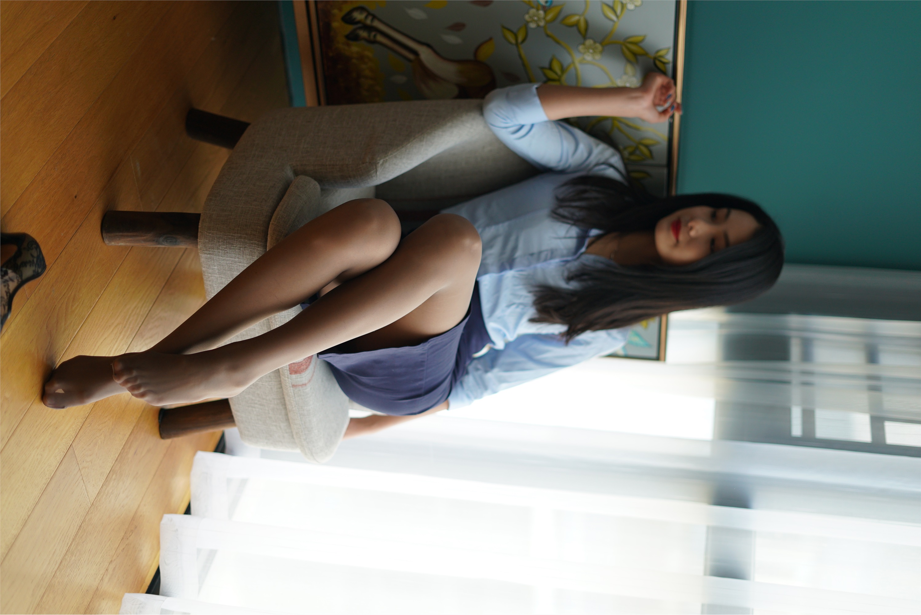 壹吻映画  2021.02.03 YW009《梦梦-蓝色职业装 》